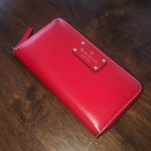 Kate Spade red leather wallet